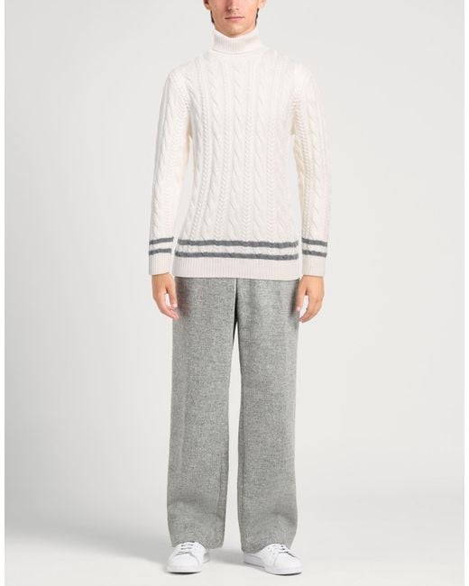 Eleventy White Platinum Turtleneck Wool for men