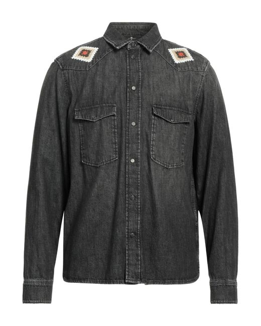 7 For All Mankind Denim Shirt in Gray for Men | Lyst