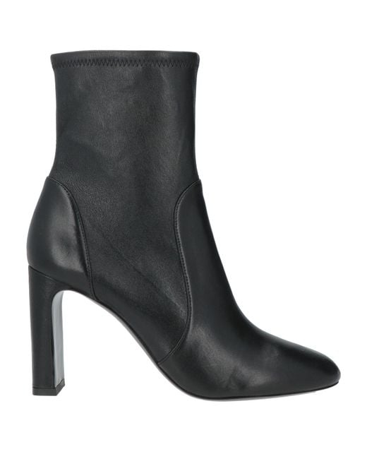 Stuart Weitzman Black Ankle Boots Leather