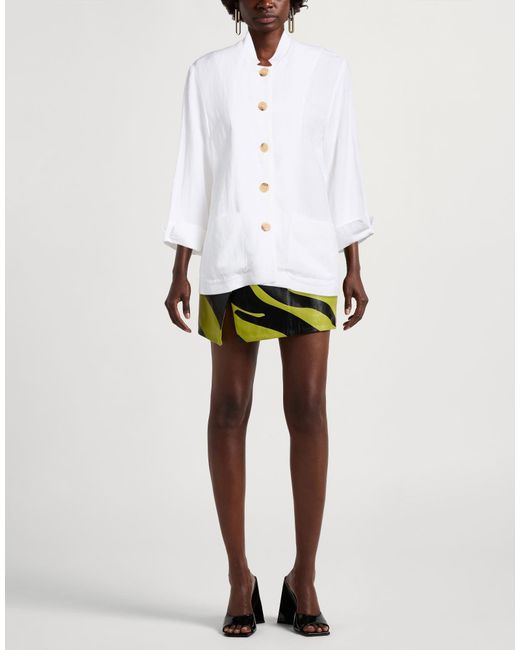 Rossopuro White Shirt Viscose, Linen