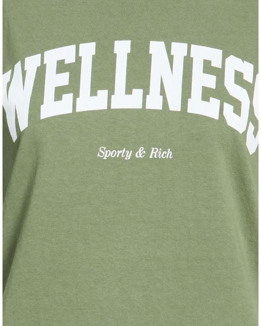 Sporty & Rich Green T-Shirt Cotton