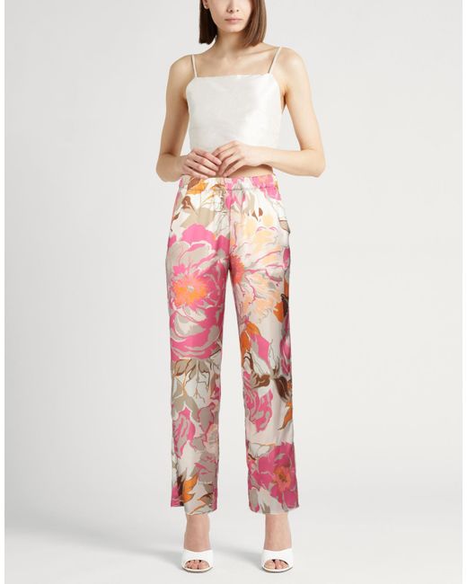 Sandro Ferrone Pink Pants Polyester