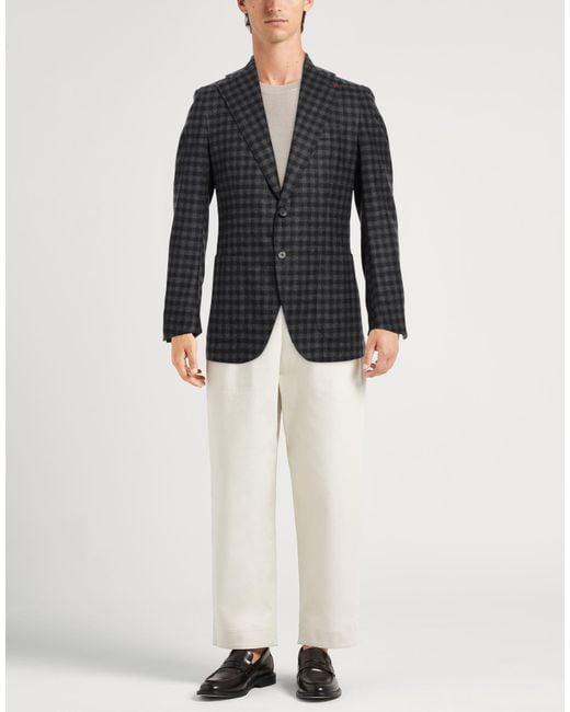 Isaia Black Blazer for men