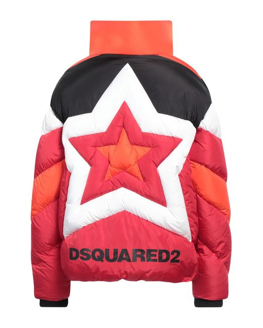 DSquared² Red Puffer Polyamide for men