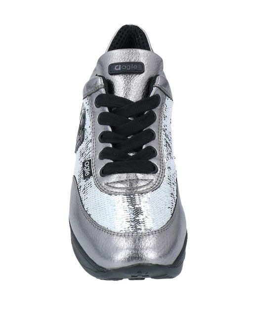 AGILE by RUCOLINE Gray Sneakers Soft Leather