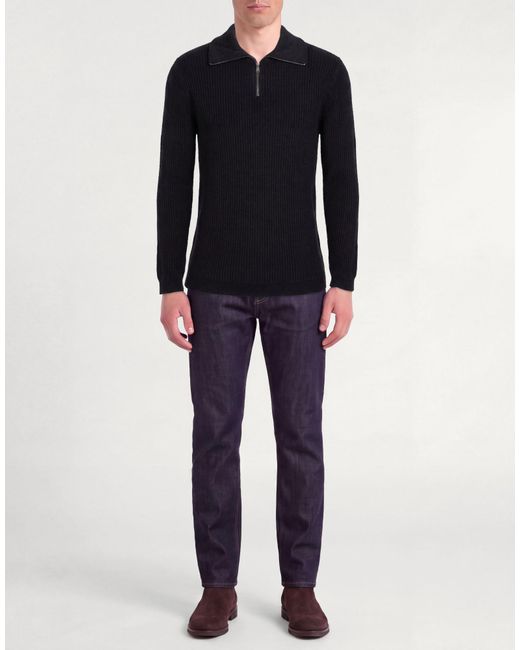Crossley Blue Turtleneck Cashmere for men