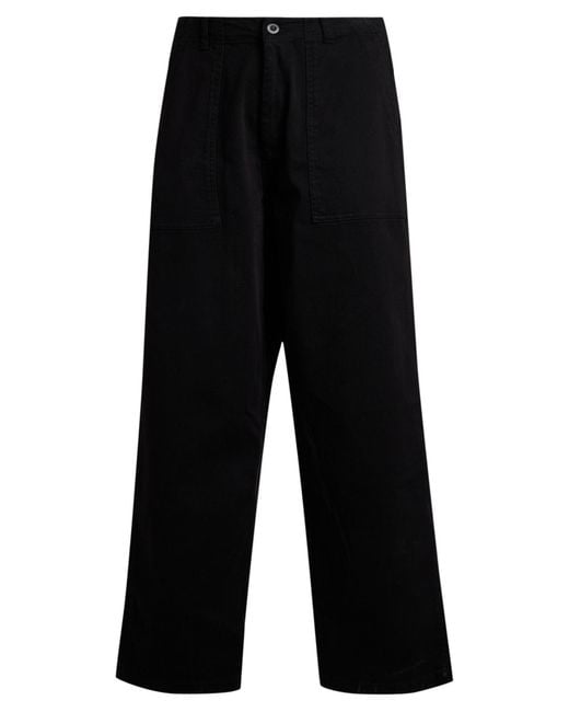 Alpha Industries Black Pants Cotton, Elastane for men