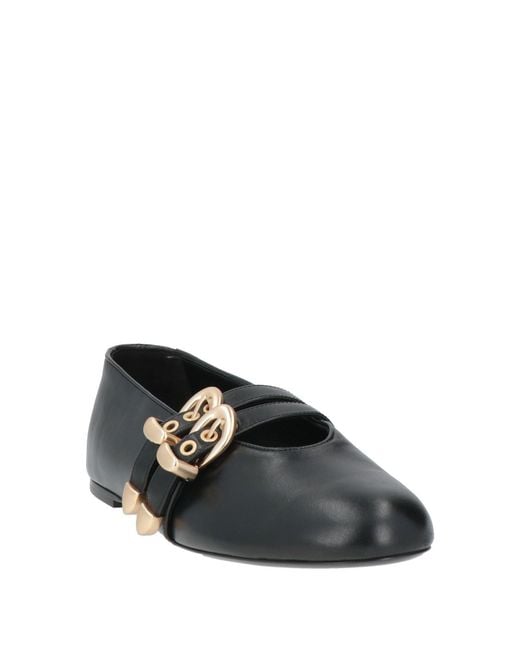 Stuart Weitzman Black Ballet Flats Leather
