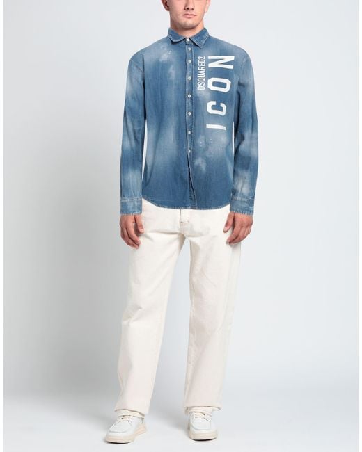 DSquared² Blue Denim Shirt for men