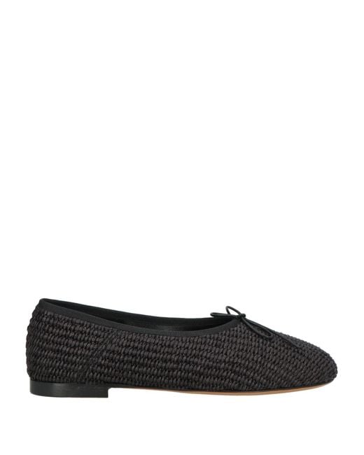 Mansur Gavriel Black Ballet Flats Textile Fibers