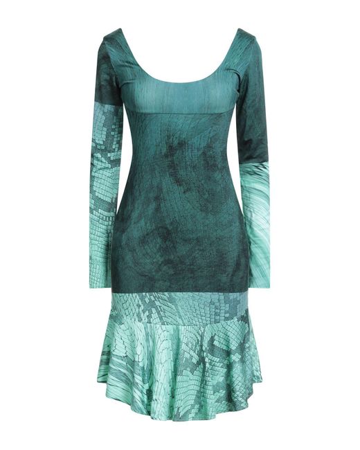 Just Cavalli Women's Green Mini Dress Polyester