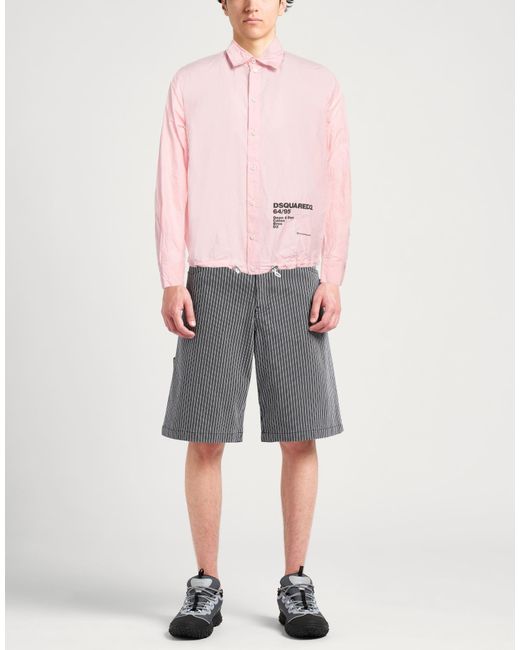 DSquared² Pink Shirt Polyester, Polyamide for men