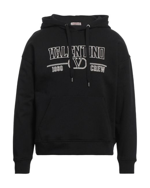 Valentino Garavani Black Sweatshirt Cotton, Elastane, Polyester for men