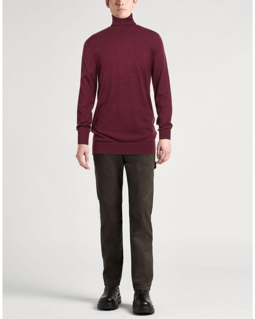 Barbati Red Turtleneck Wool, Cotton, Viscose, Polyamide, Cashmere for men