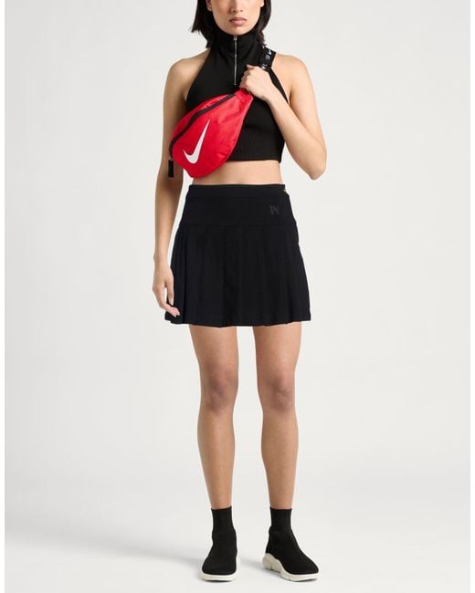 Palm Angels Black Mini Skirt Cotton, Polyester