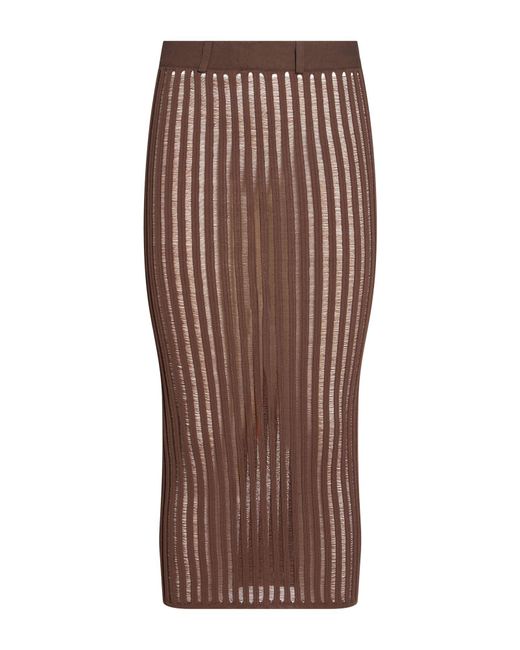 Patrizia Pepe Brown Midi Skirts