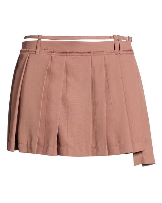 Acne Pink Mini Skirt Polyester, Wool