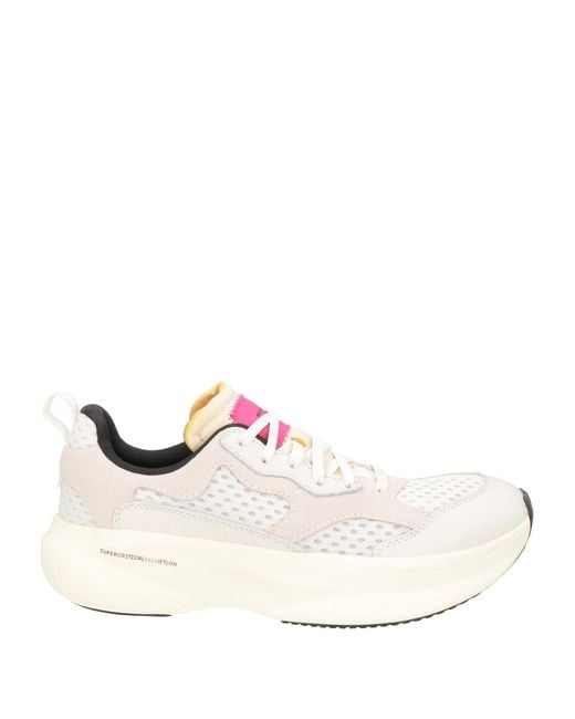 Brandblack White Sneakers Textile Fibers, Leather for men