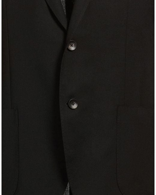 Lardini Black Blazer Polyester, Wool, Elastane for men