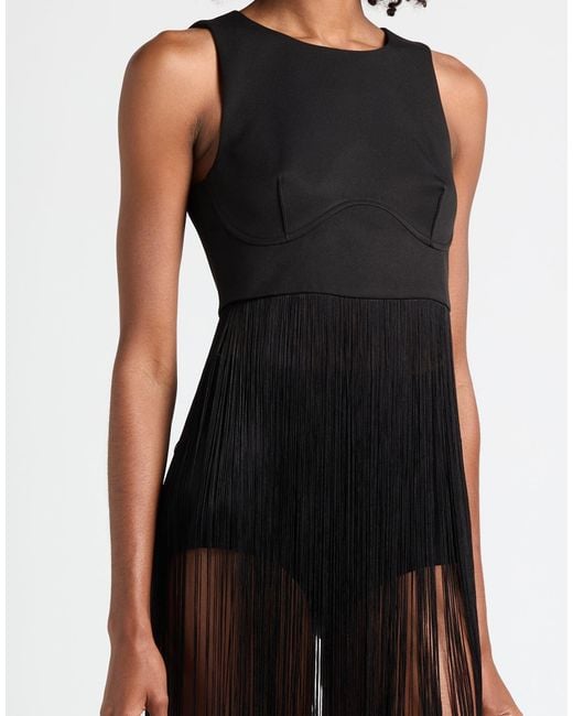 Patrizia Pepe Black Top Polyester, Elastane, Acetate