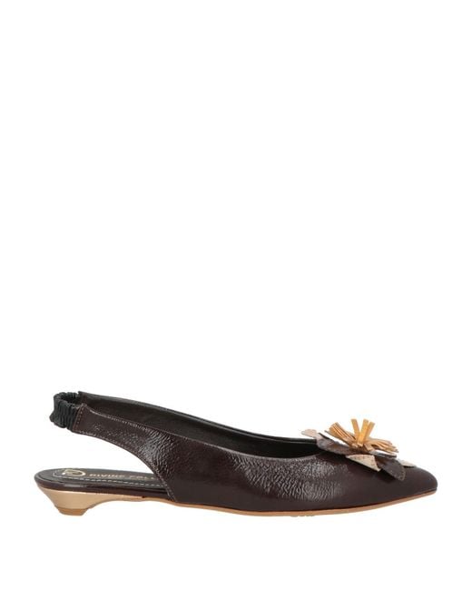 Divine Follie Brown Ballet Flats Leather