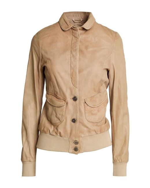 Eleventy Natural Jacket Leather