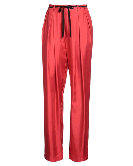 Barena Red Pants Silk