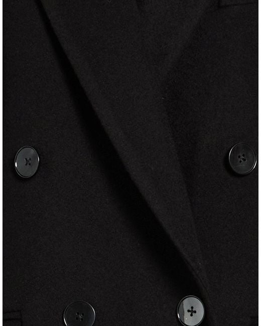 Lardini Black Coat Wool