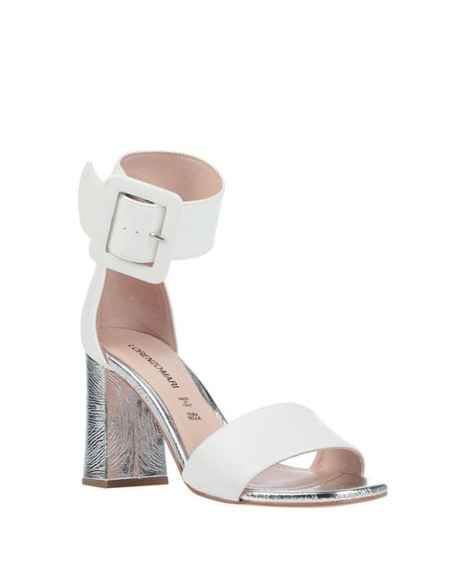 Lorenzo Mari White Sandals