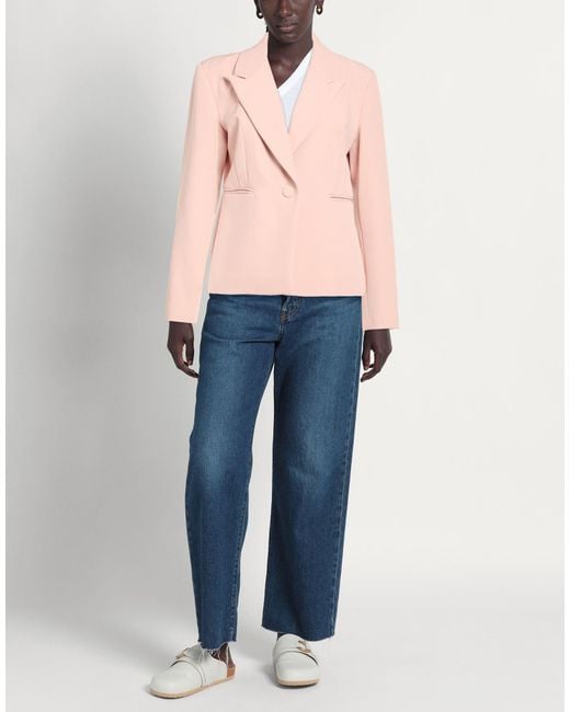 Rebel Queen Pink Blush Blazer Polyester, Elastane