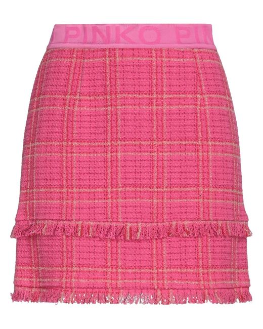 Pinko Tweed Mini Skirt in Fuchsia (Pink) | Lyst
