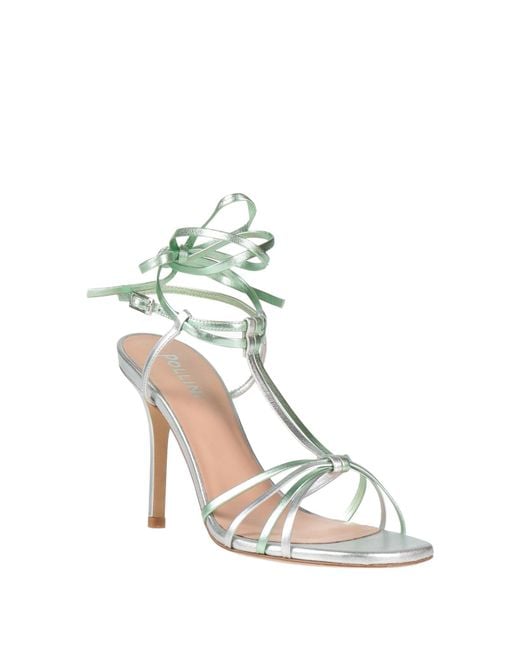 Pollini Metallic Sandals
