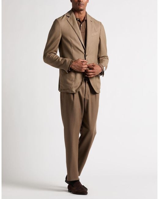 Caruso Natural Suit Wool for men