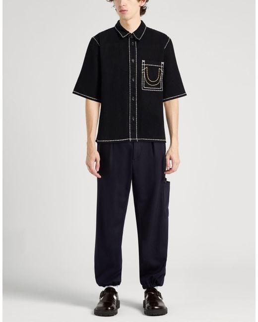 True Religion Black Denim Shirts for men