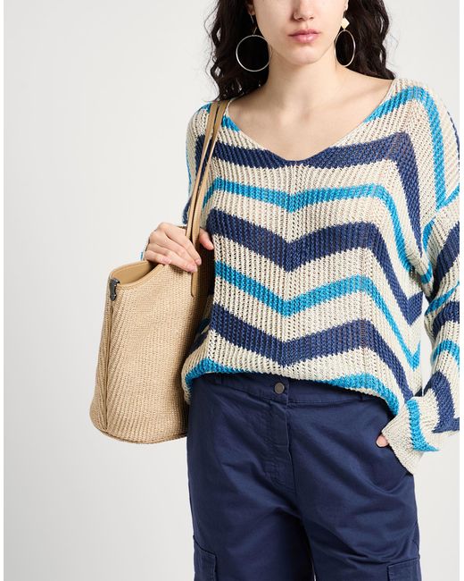 Weekend by Maxmara Blue Sweater Linen