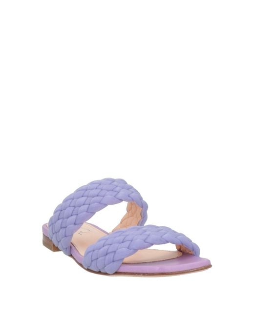 Agl Attilio Giusti Leombruni White Lilac Sandals Textile Fibers