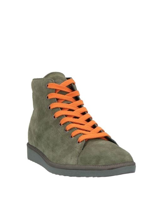 Pànchic Green Military Sneakers Leather