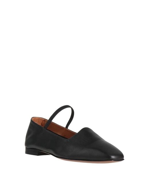 Atp Atelier Black Ballet Flats Leather