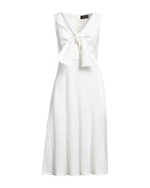 Clips White Midi Dress