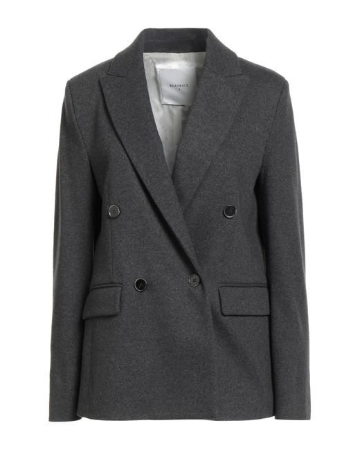 Beatrice B. Black Blazer Polyester, Cotton, Elastane