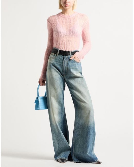 MSGM Pink Sweater Acrylic, Polyamide, Mohair Wool