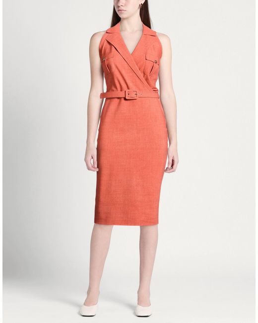 La Petite Robe Di Chiara Boni Orange Midi Dress Polyamide, Elastane