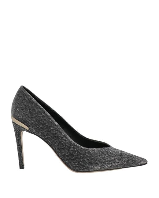 Luciano Padovan Black Charcoal Pumps Textile Fibers