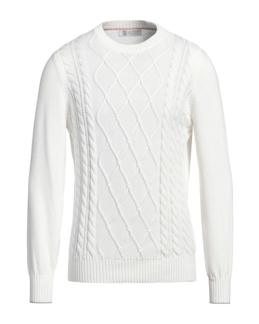 Pullover Brunello Cucinelli de hombre de color White
