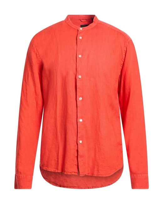 Peuterey Red Shirt Linen for men