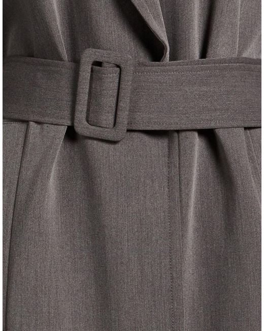 Alpha Studio Gray Coat Polyester, Viscose, Wool, Elastane