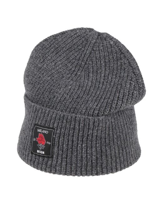 MSGM Gray Hat Wool, Polyamide for men