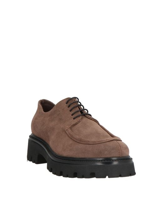 VSL Brown Lace-Up Shoes Leather