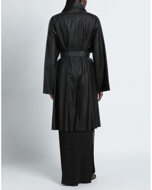 MM6 by Maison Martin Margiela Black Overcoat & Trench Coat