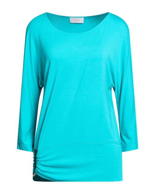 Clips More Blue T-Shirt Viscose, Elastane